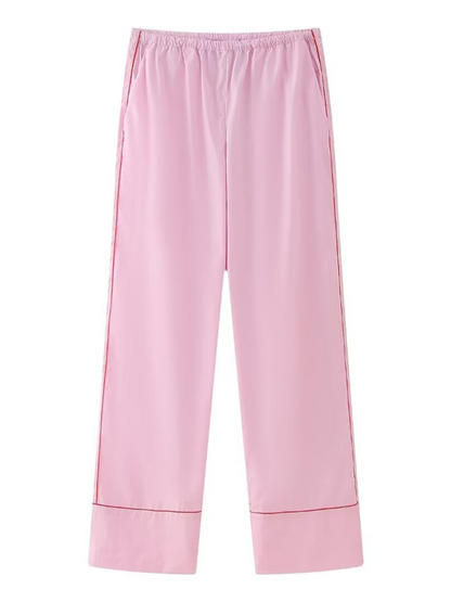Pajamas- Women's Long Sleeve Shirt & Pants Loungewear Combo- - Chuzko Women Clothing