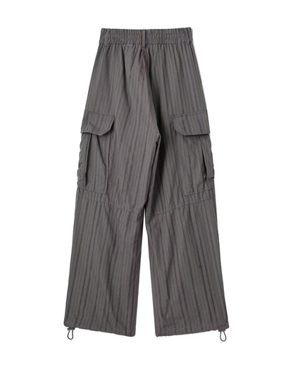 Pantalon cargo urbain pour femmes avec taille élastique et design utilitaire