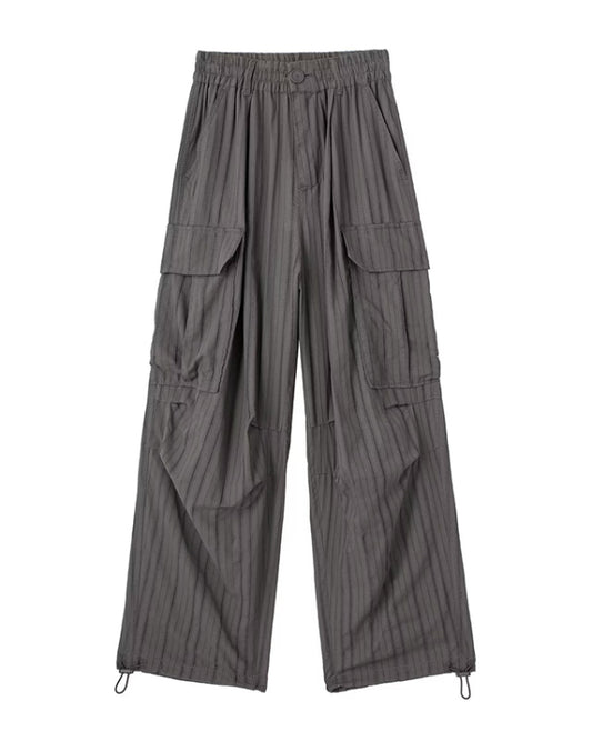 Urban Women's Cargo Pants with Elastic Waist and Utility Design