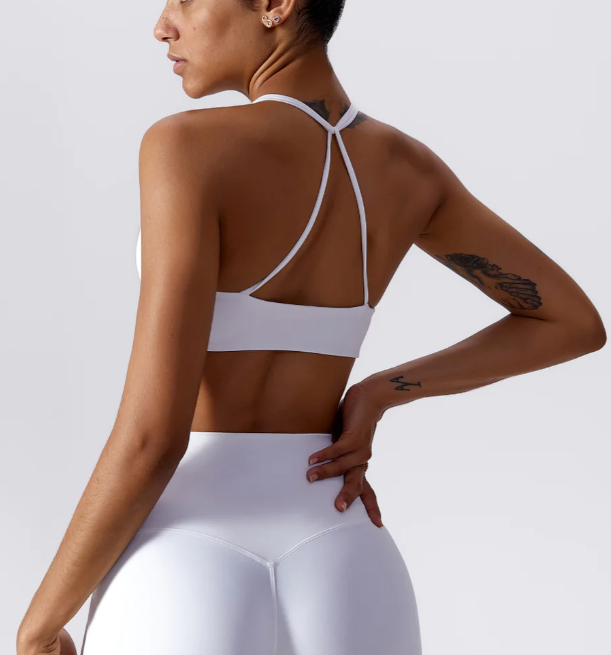 Solid Backless Push-up Sporty Bra Sporty Bra - Chuzko Women Clothing