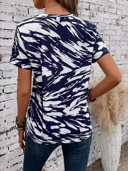 T-Shirt mit amerikanischem Flaggen-Print im Liberty-Look für Sommerfeiern