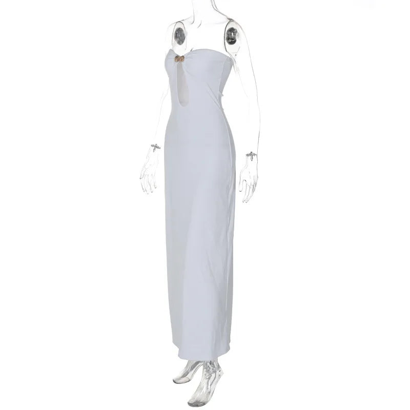 Runway Cutout Tube Maxikleid für Damen für Sommerpartys