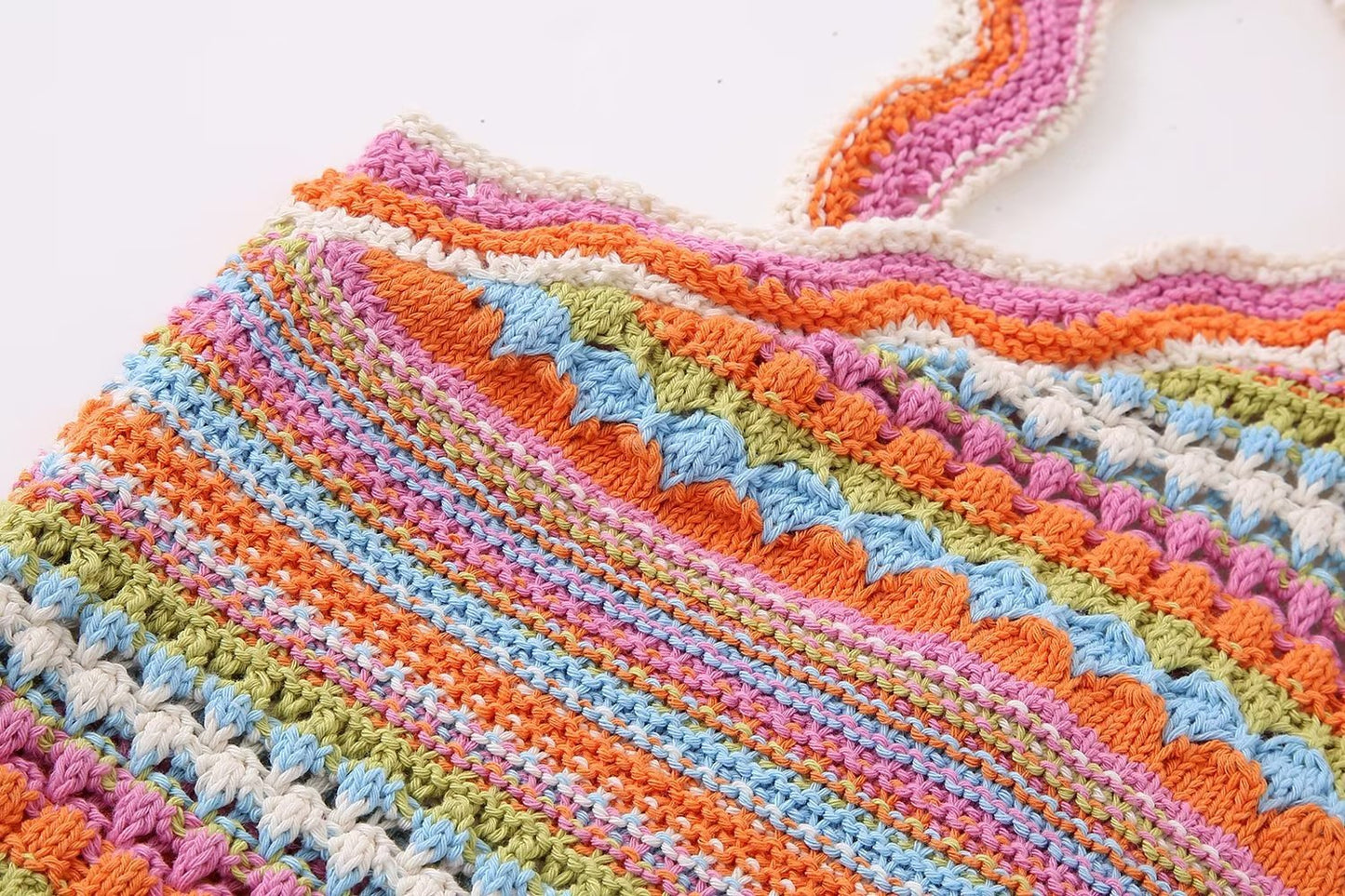 Trendy Crochet Crop Top: Open Back, Criss Cross Front Tank Blouse Tops - Chuzko Women Clothing