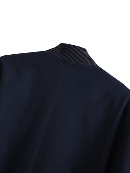 Aviator Bomber Jacket: Women's Sport Flap Pockets Cropped Blazer Jackets - Chuzko Women Clothing