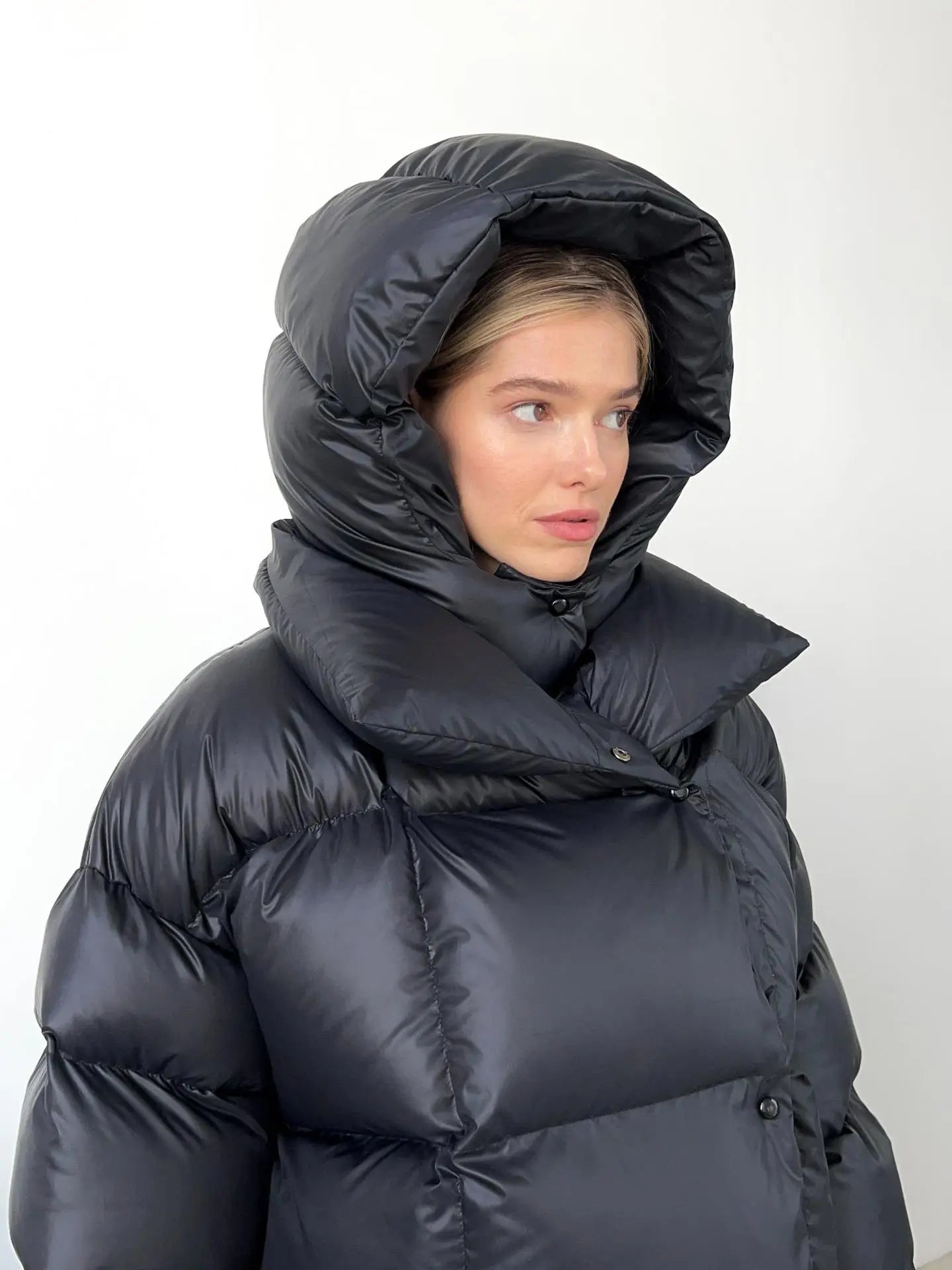 Winter Adventure Essential Hooded Inflated Puffer for Outdoor Sports Puffers - Chuzko Women Clothing