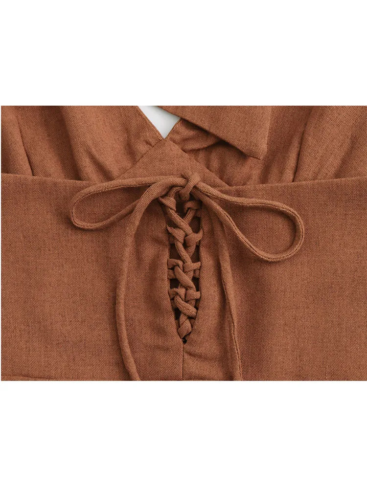 Robe fourreau élégante à lacets dans le dos pour femmes