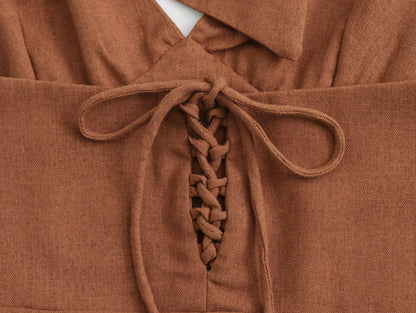 Robe fourreau élégante à lacets dans le dos pour femmes