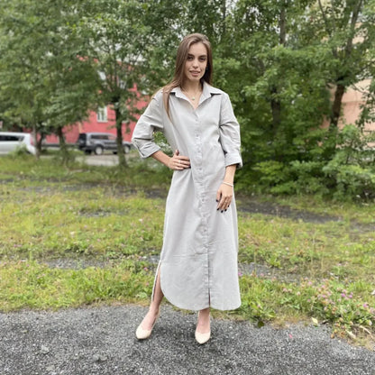 Collared Midi Dress for Casual Days