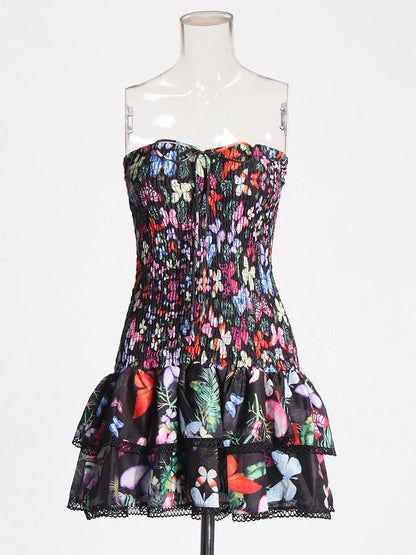 Women's Summer Smocked Drop-Waist Mini Dress