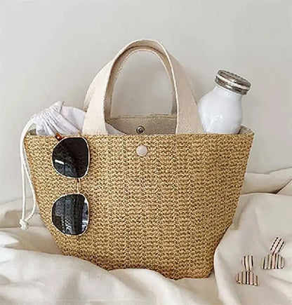 Straw Bags- Eco-Chic Straw Look Bag for Beach Days & Casual Wear- - Chuzko Women Clothing