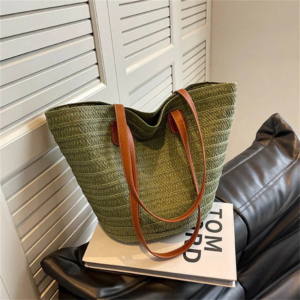 Straw Bags- Eco Straw Bag for Beach Days & Casual Outings- - Chuzko Women Clothing
