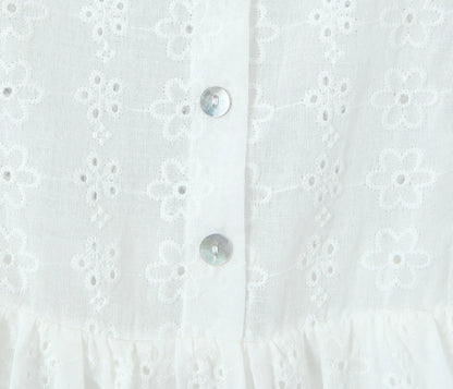 Floral Eyelet Lace Dress for Summer Weddings
