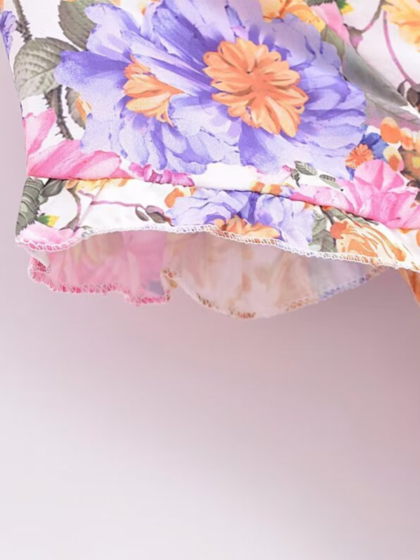 Summer Dresses- Garden Party Essential Romantic Floral A-Line Sundress- - Chuzko Women Clothing