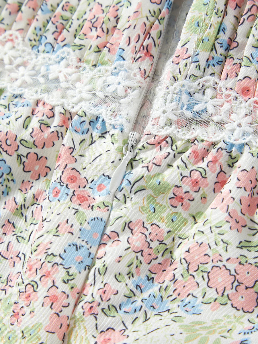 Summer Dresses- Women's Floral Print Cami Sundress for Summer Picnics- - Chuzko Women Clothing