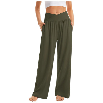 Summer Pants- Essential Casual Wide-Leg Pants for Everyday Comfy- - Chuzko Women Clothing