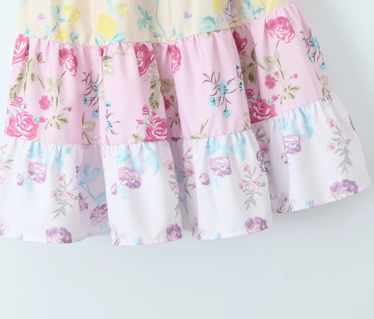 Floral Print Tie-Shoulder Dress for Summer - Tiered Cami Sundress