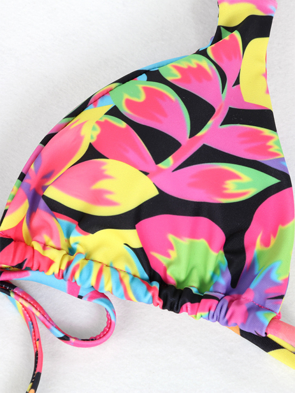 Swimwear- Beachwear Collection 4-Piece Bikini Set with Cover-Up & Headband- - Chuzko Women Clothing