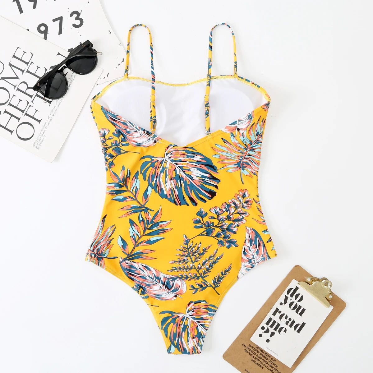 Swimwear- Botanical One-Piece Swimwear - Capture the Tropical Vibe- - Chuzko Women Clothing