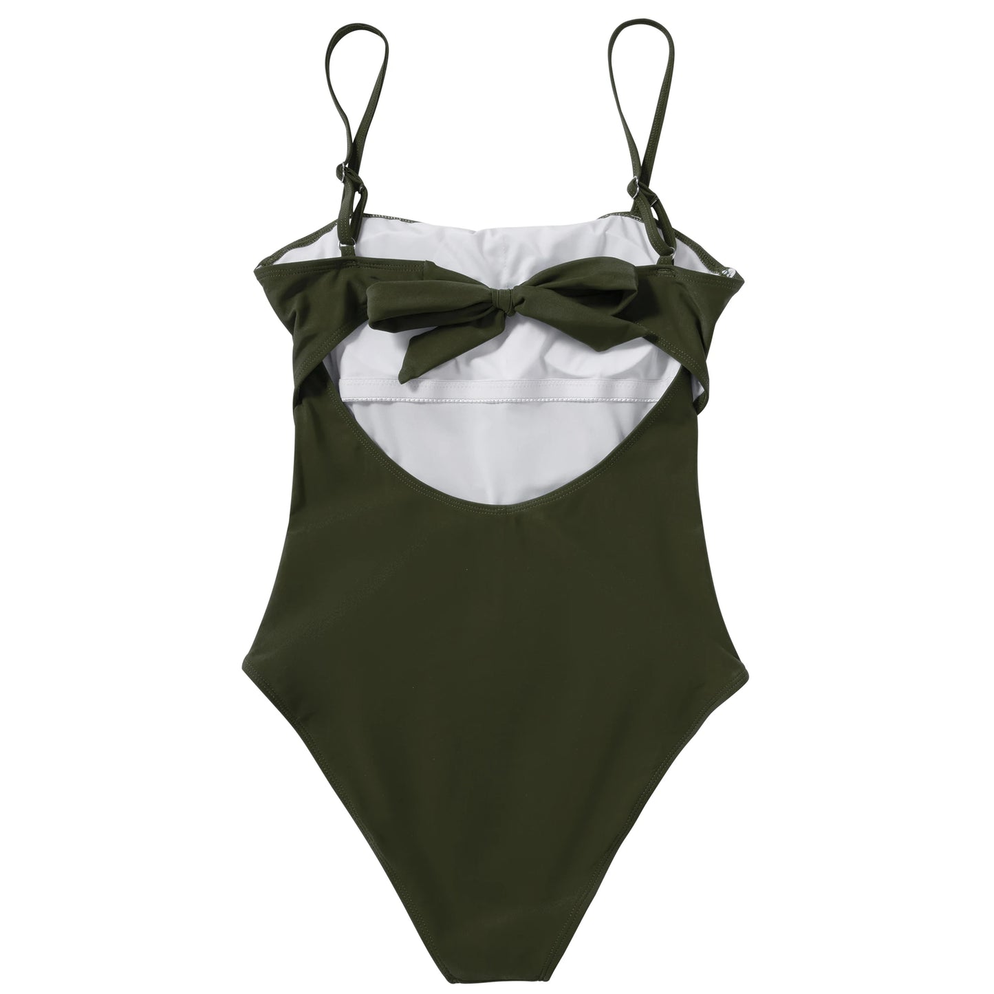 Swimwear- Solid Color One-Piece Swimwear Resort Wear Swimsuit- - Chuzko Women Clothing