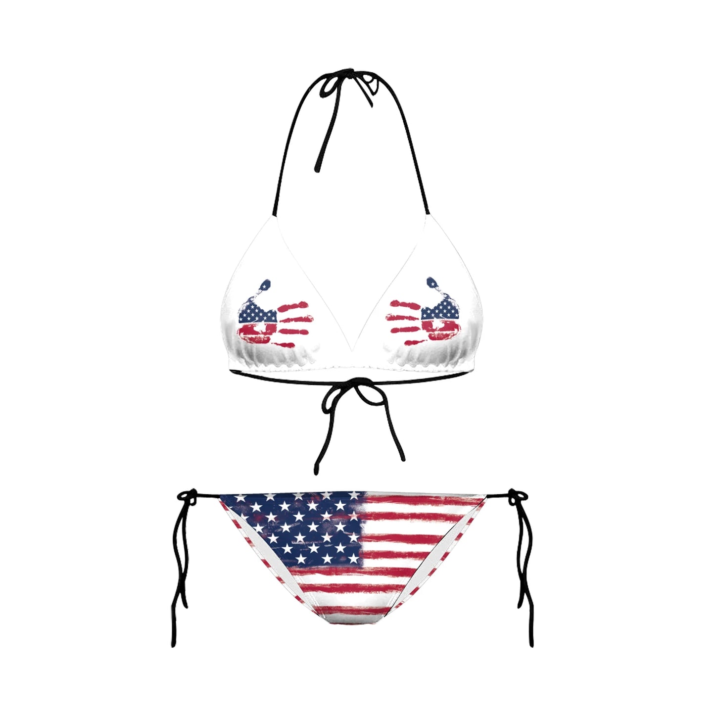 Swimwear- Women Patriotic 2 Piece String Swimwear for Every U.S. Holiday & July 4th- Y03154- Chuzko Women Clothing