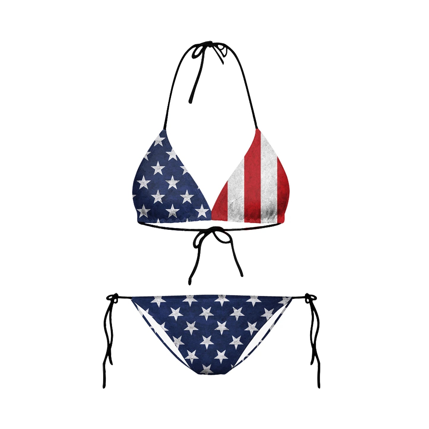 Swimwear- Women Patriotic 2 Piece String Swimwear for Every U.S. Holiday & July 4th- Y03048- Chuzko Women Clothing