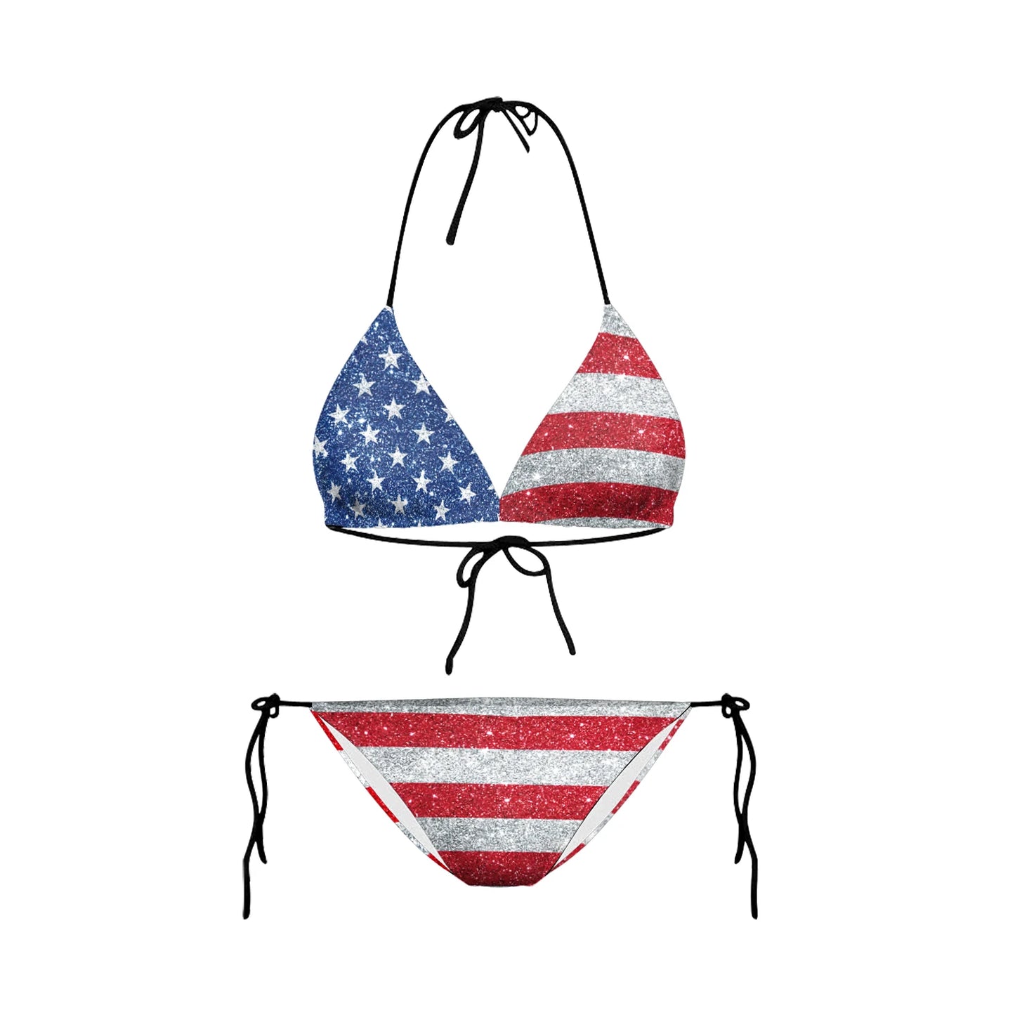 Swimwear- Women Patriotic 2 Piece String Swimwear for Every U.S. Holiday & July 4th- Y03153- Chuzko Women Clothing
