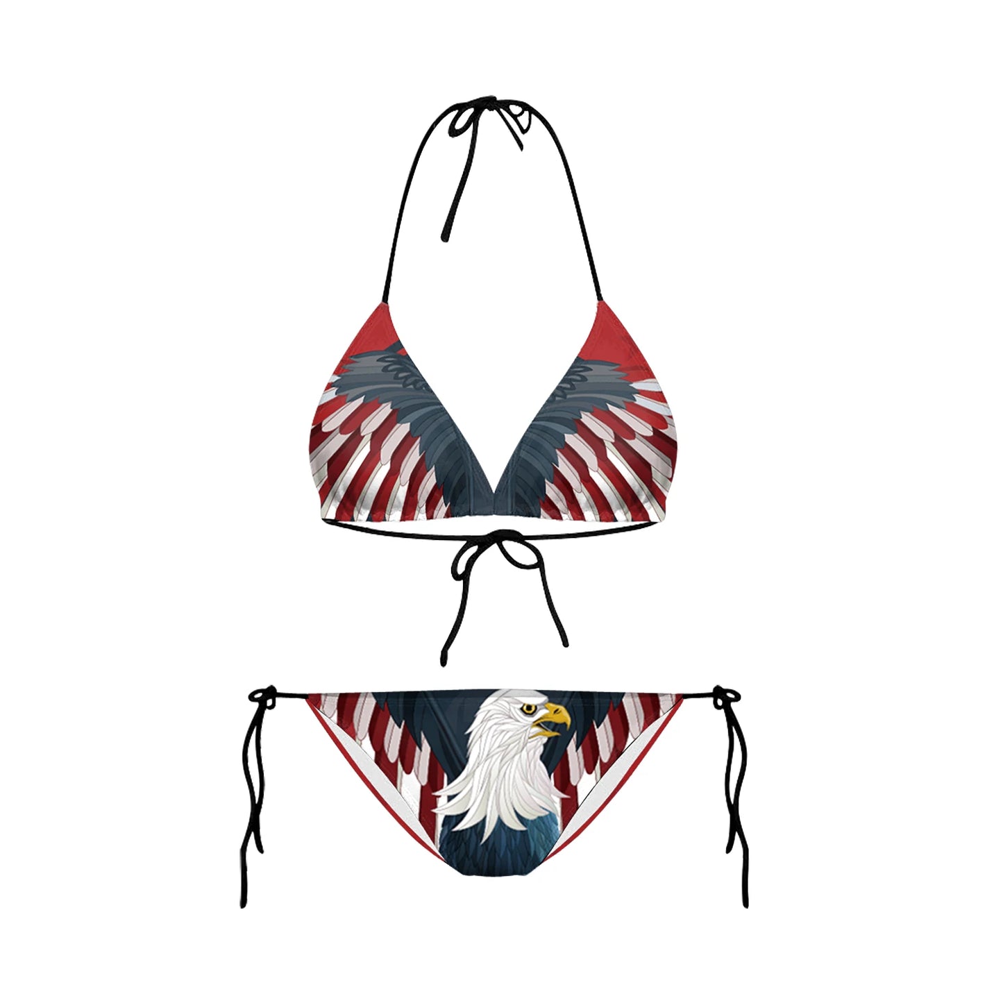 Swimwear- Women Patriotic 2 Piece String Swimwear for Every U.S. Holiday & July 4th- Y03062- Chuzko Women Clothing