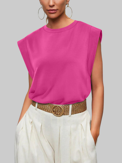 Essential Bluse mit einfarbigen Flügelärmeln für Damen