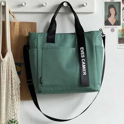 Tote Bags- Compact Water-Resistant Travel-Friendly Tote Bag- Green- Chuzko Women Clothing