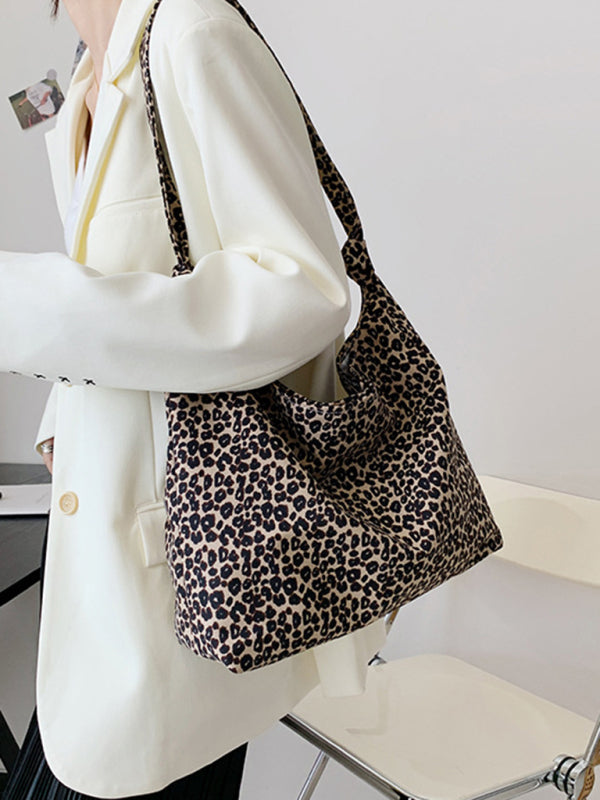 👜Sac fourre-tout imprimé léopard - Votre sac de transport essentiel au quotidien en toile de coton👜