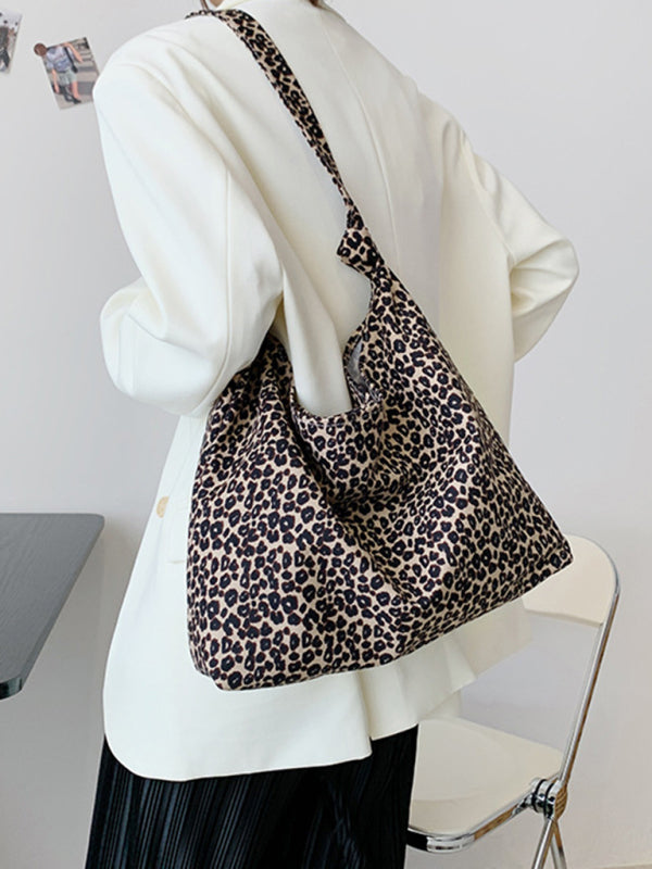 👜Sac fourre-tout imprimé léopard - Votre sac de transport essentiel au quotidien en toile de coton👜