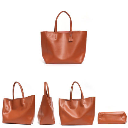 Tote Bags- Versatile Genuine Leather Tote Bag - Office to Outing- - Chuzko Women Clothing