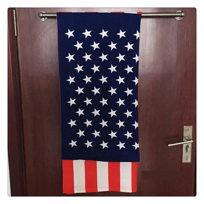 Towels- Patriotic Plush USA Flag Print Quick-Dry Towel- - Chuzko Women Clothing