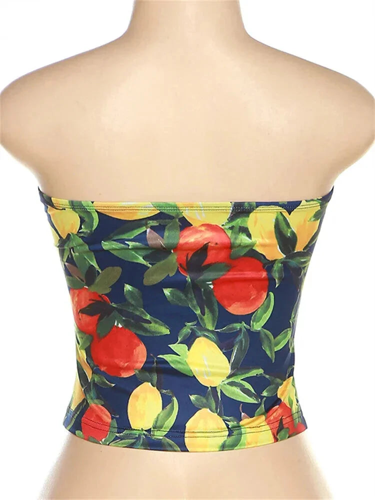 Women's Strapless Tube Top for Pool Parties and Summer Barbecues