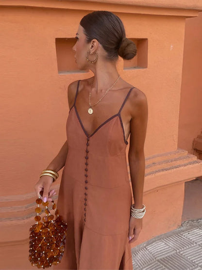 Vacation Dresses- Elegant Bohemian Maxi Dress- - Chuzko Women Clothing