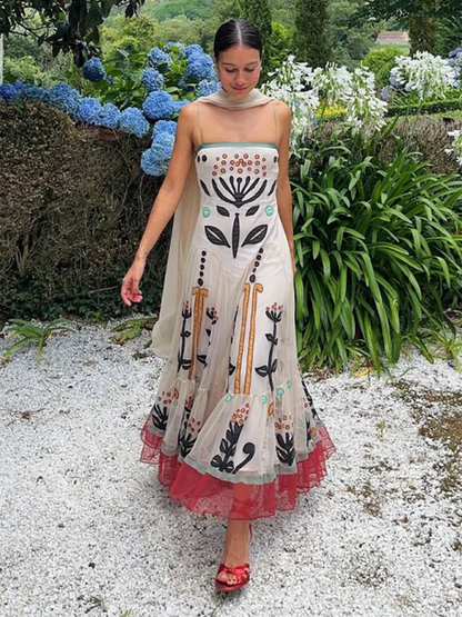 Garden Muse Sheer Overlay Dress