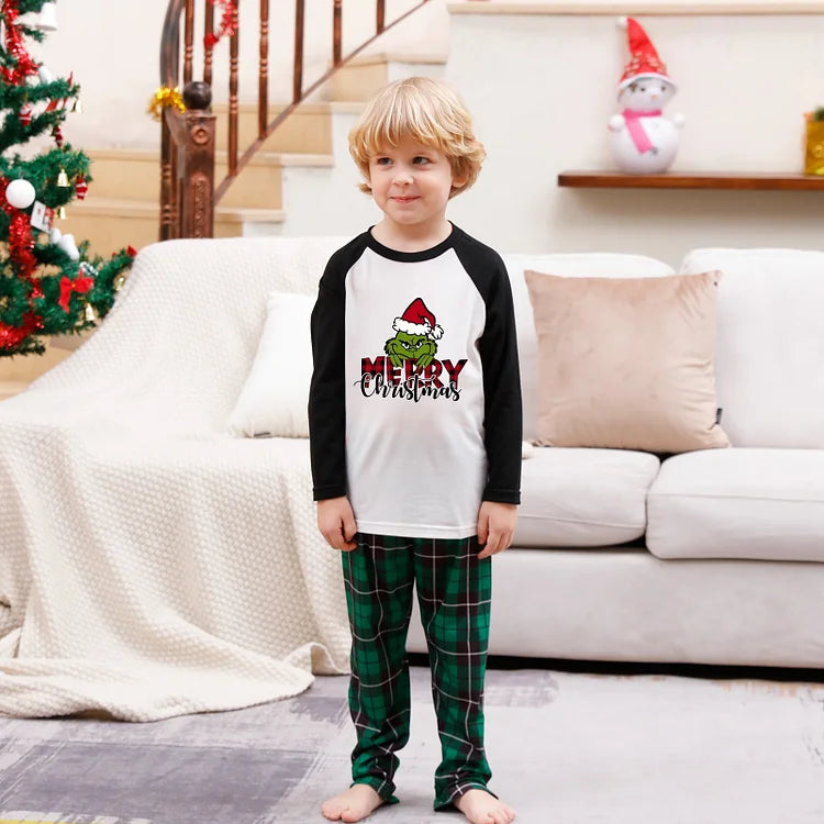 Grinch Family Merry Christmas Reindeer or Grinch Matching Pajamas 2 Piece Set | Grinchy Christmas Jammies Pajamas set - Chuzko Women Clothing