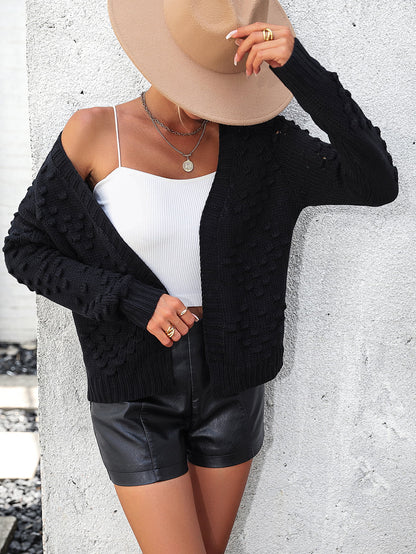 Casual Chic: Women's Knit Cardigan - Sweater with Embroidery Cardigans - Chuzko Women Clothing