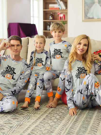 Family Halloween Sleepwear 2 Piece Pumpkin Ghost Pajamas Set Pajamas Set - Chuzko Women Clothing