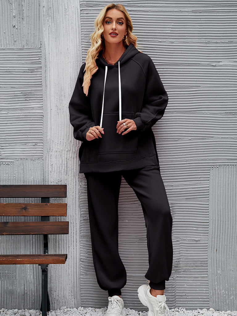 Track Jogging Outfit Oversized Hoodie and Sweatpants Jogging Outfit - Chuzko Women Clothing