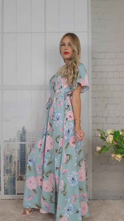 Time to Shine: Get the Vacay Floral Maxi Dress with High Slit Today!