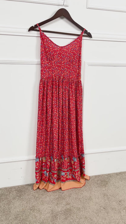 Summer Blossom Suspender Maxi Dress - Cami Dress