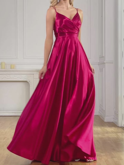 Satin Evening Gown for Gala Events