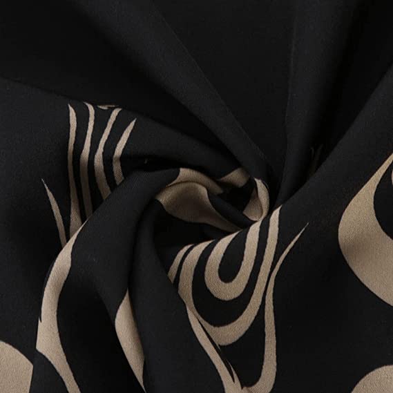 Geometric Print Belt Tie Flat Collar Midi Dress Dress - Chuzko Women Clothing