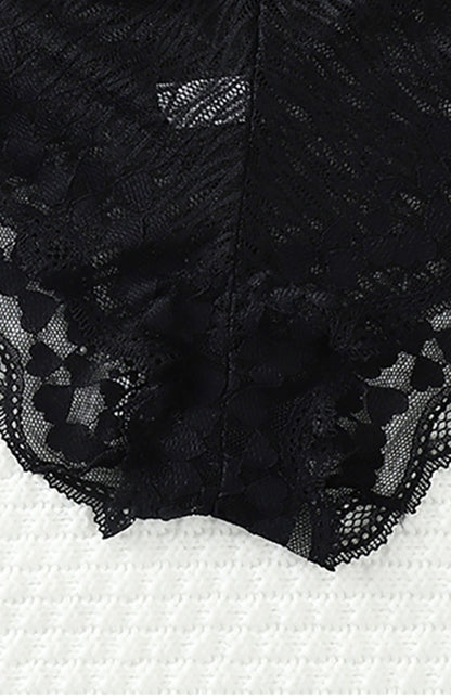 Briefs- Women's Floral Lace Low Waist Strappy Briefs - Panties- - Chuzko Women Clothing