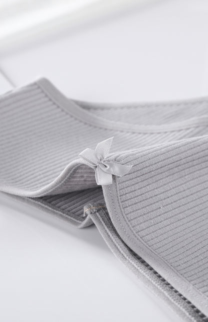 Briefs- Women's Ribbed Cotton Comfort Panty Briefs- - Chuzko Women Clothing