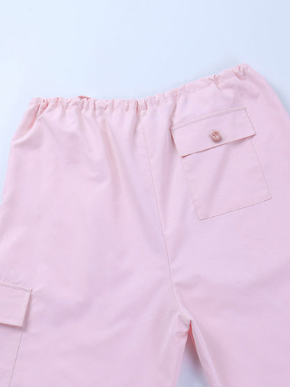Cargo Pants- Women's Parachute Cargo Pants with Multiple Pockets- - Chuzko Women Clothing