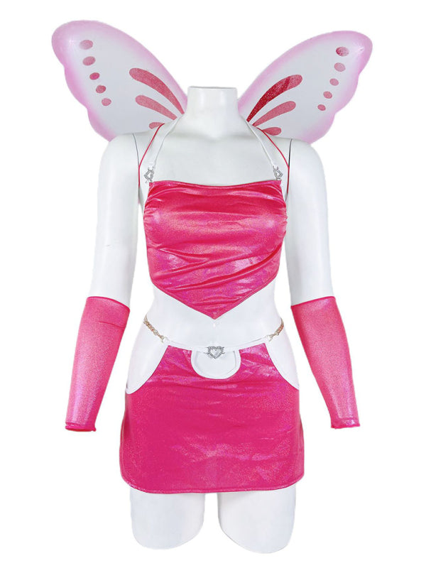 Costumes- Sparkle Butterfly 3-Piece Cosplay for Women - Disco Party Costume- - Chuzko Women Clothing
