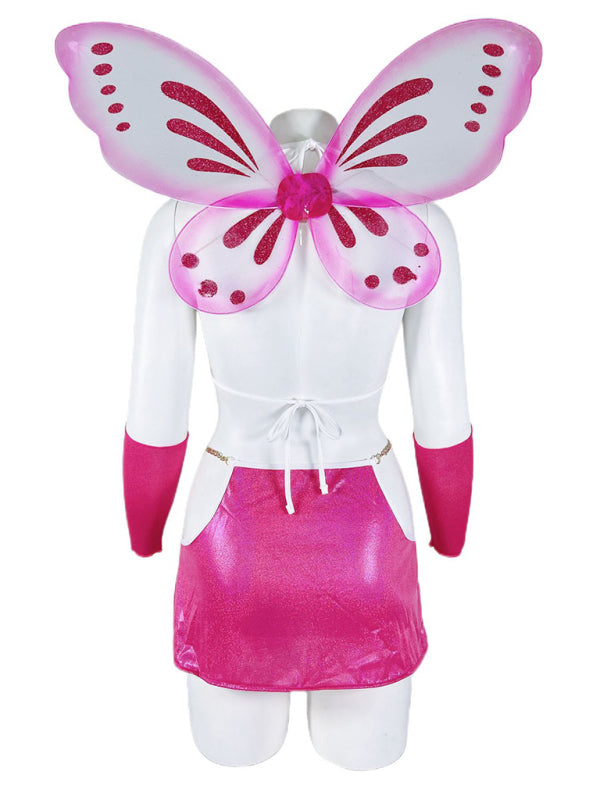 Costumes- Sparkle Butterfly 3-Piece Cosplay for Women - Disco Party Costume- - Chuzko Women Clothing