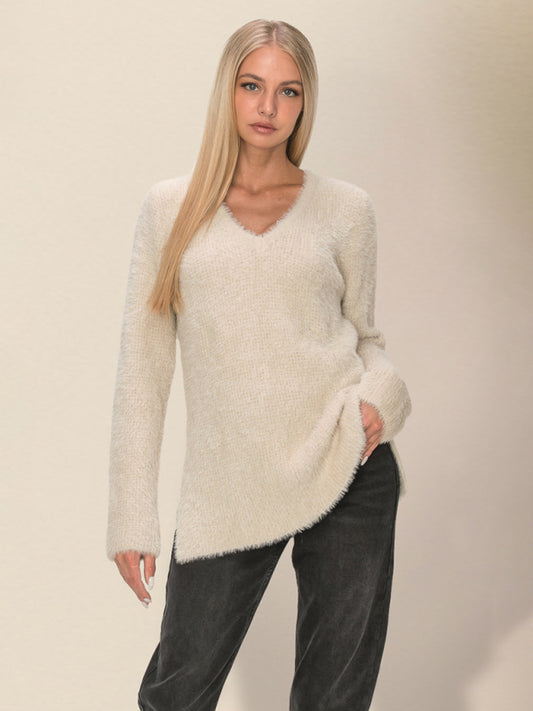 Pull en tricot moelleux et confortable pour l'hiver